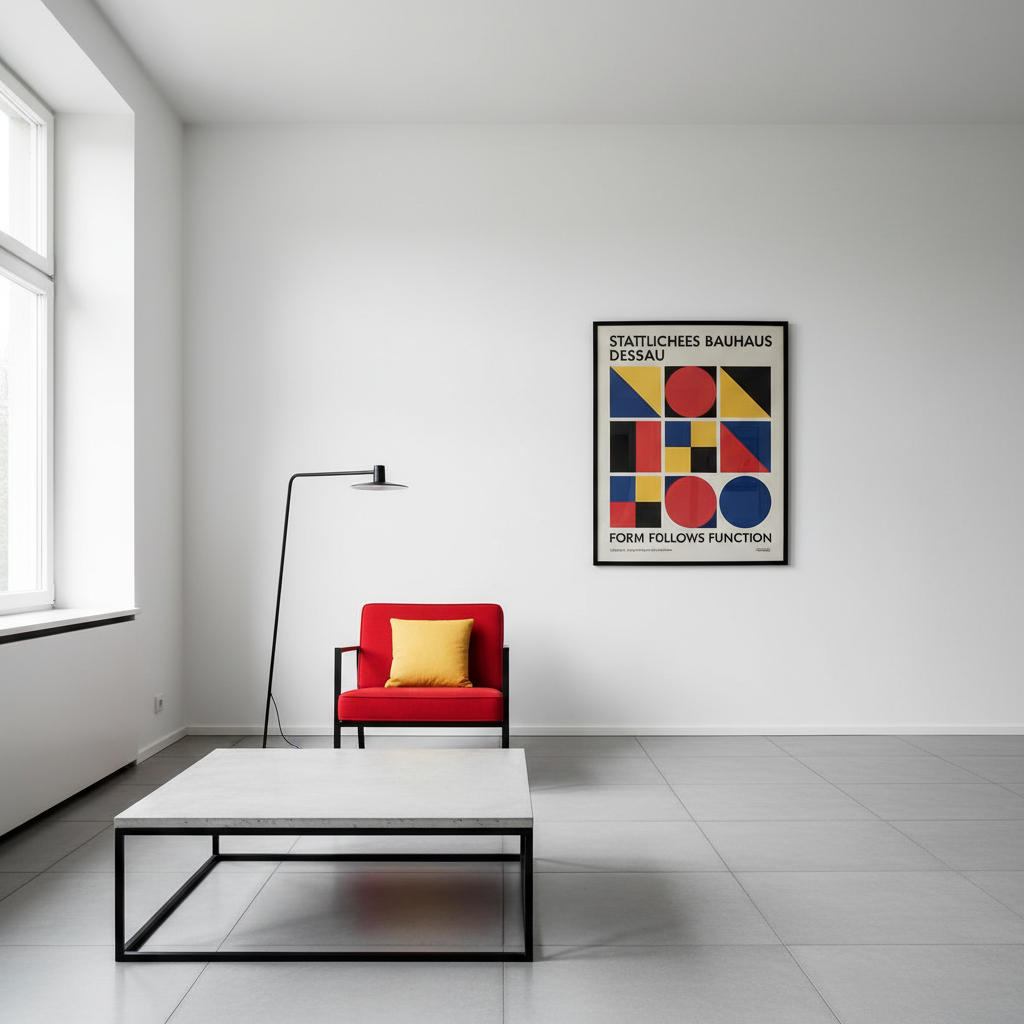 Mimeze Raumvisualisierung im Bauhaus Stil