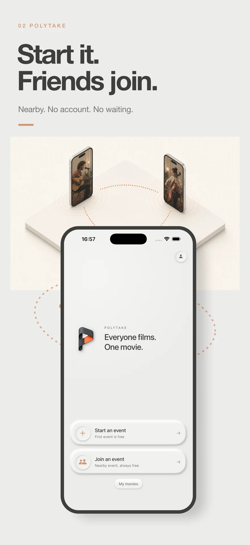 PolyTake: Start it. Friends join